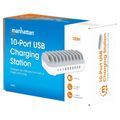 MANHATTAN Nabíjacia stanica, 10-port, 120W, biela