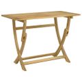 vidaXL Skladací záhradný stôl 110x55x75 cm akáciový masív
