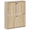 vidaXL Nástenný botník EDE 71 x 17 x 86 cm Kompozitné drevo Dub sonoma