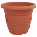 vidaXL Kvetináče 6 ks Tehlovo červená Ø 34 x 28 cm Plast