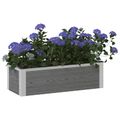 vidaXL Vyvýšený záhradný záhon Sivá 75 x 30 x 22 cm WPC a hliník