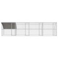 vidaXL Klietka pre sliepky 4 ks Strieborná 800 x 200 x 200 cm