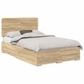 vidaXL Rám postele Sonoma dub 135 x 190 cm Kompozitné drevo