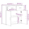 vidaXL Komody 2 ks biele 79x38x80 cm kompozitné drevo