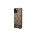 Puzdro Guess pre iPhone 14 Pro Max 6,7" GUHCP14XG4GLBR hnedá PC/TPU 4G PU puzdro s Bottom Stripe Metal Logo