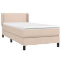 vidaXL Boxspring posteľ s matracom kapučínová 90x190 cm umelá koža