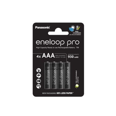 BK-4HCDE/4BE Panasonic R03/AAA AKU EKO ENELOOP PRO nabíjateľné batérie, 4ks