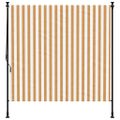 vidaXL Vonkajšia roleta oranžovo-biela 200x270 cm látka a oceľ