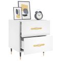 vidaXL Nočné stolíky 2 ks biele 40x35x47,5 cm kompozitné drevo