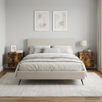 vidaXL Nočný stolík 2 ks Dymový dub 43 x 34,5 x 50 cm Kompozitné drevo