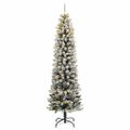 vidaXL Umelý vianočný stromček 150 LED diód a vločkový sneh 120 cm
