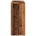 vidaXL Barový stôl s policami staré drevo 124x46x103,5cm kompoz. drevo