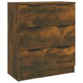 vidaXL Komoda dymový dub 60x30x70 cm spracované drevo