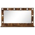 vidaXL Toaletné zrkadlo Dymová dub 80 x 45 x 18 cm Obdĺžnikový