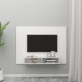 vidaXL Nástenná TV skrinka biela 135x23,5x90 cm spracované drevo