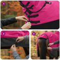vidaXL Plášť pre kone Ružová a čierna 75 cm Polyester