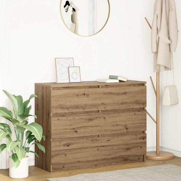 vidaXL Komoda dub artisan 100x35x76 cm spracované drevo