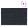 vidaXL Rohožky 2 ks Tmavosivé 40x60 cm všívané kokosové vlákno