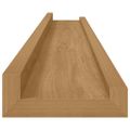 vidaXL Stenná polica Nástenná montáž 4 ks Hnedá 80 x 9 x 3 cm