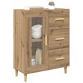 vidaXL Servírovacia skriňa Remeselný dub 69,5 x 34 x 90 cm