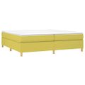 vidaXL Posteľný rám s boxspringom zelená 200x200 cm látka