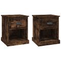 vidaXL Nočné stolíky 2 ks dymový dub 39x39x47,5 cm spracované drevo