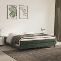 vidaXL Matrac s taštičkovými pružinami stredná tvrdosť tmavozelený 180x200x20 cm zamat