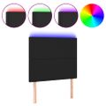 vidaXL Čelo postele s LED čierne 100x5x118/128 cm umelá koža