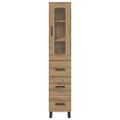 vidaXL Highboard Remeselný dub 34,5 x 34 x 180 cm Kompozitné drevo