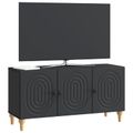 vidaXL TV skrinka 99 x 34,5 x 50 cm Čierna Kompozitné drevo