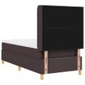vidaXL Posteľ s pružinovým rámom Tmavohnedá 80 x 200 cm látka