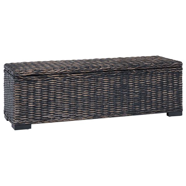 vidaXL Úložná krabica s úložiskom Čierna 110 x 35 x 45 cm