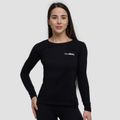 Dámske tričko s dlhým rukávom Basic Black - GymBeam, veľkosť S