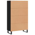 vidaXL Vysoká skrinka čierna 69,5x31x115 cm kompozitné drevo