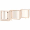 vidaXL Brána pre psa s dverami skladacia 15panely 750cm topoľové drevo
