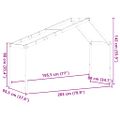vidaXL Strecha na detskú posteľ voskovohnedá 203x95,5x142 cm borovica