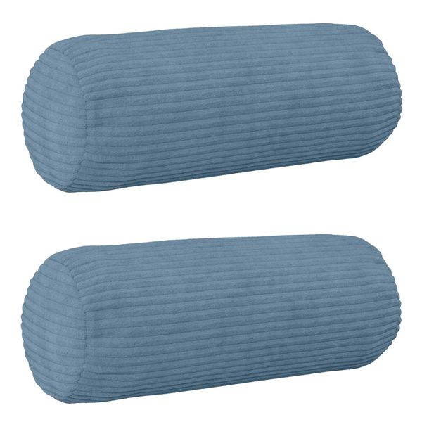 vidaXL Poťah na podložku 2 pcs HEERLEN Modrá Ø 15 x 40 cm manšestr