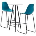 vidaXL 3-dielna barová súprava, plast, tyrkysová