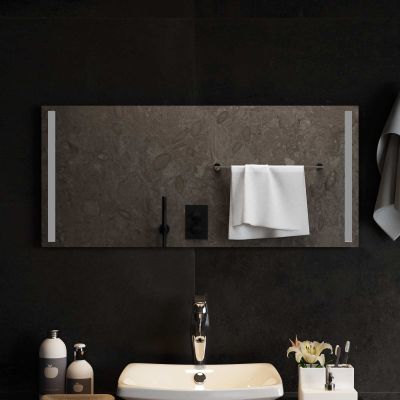 vidaXL Zrkadlo do kúpeľne s LED Priehľadná 90 x 40 cm tvrdené sklo