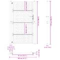 vidaXL Záhradná brána 100x200 cm odolná oceľ s krížovým dizajnom