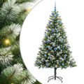 vidaXL Umelý vianočný stromček s umelým snehom 300 LED Teplá biela