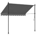 vidaXL Zaťahovacia markíza antracitová 250x150 cm látka a oceľ