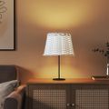 vidaXL Tienidlo na lampu biele Ø30x20 cm prútené
