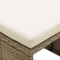 vidaXL Záhradné stoličky 4 ks s podložkami polyratan béžové