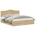 vidaXL Rám postele Sonoma dub 200 x 200 cm Inžinierske drevo