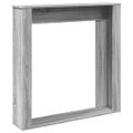 vidaXL Obloženie krbu sivá sonoma 100x20x100 cm kompozitné drevo