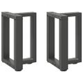 vidaXL Nohy konferenčného stolíka v tvare T, 2 ks, antracitové, 38x25x(42-43) cm, oceľ