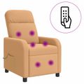 vidaXL Masážne relaxačné kreslo Béžová Bouclé