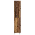 vidaXL Highboard Staré drevo 69,5 x 34 x 180 cm Kompozitné drevo