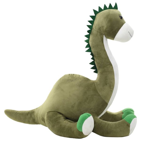 vidaXL Hračka dinosaurus Brontsaurus zelený plyšový